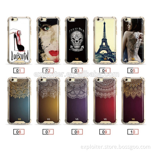New model shockproof air bag fashion phone cover for iphone 6 plus clear design cover